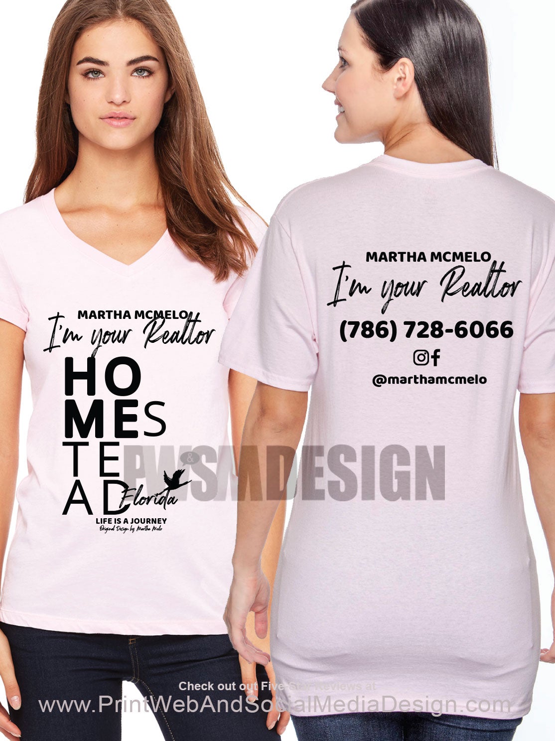 Realtor T-shirt and Real Estate Agent T-shirt | Custom T-shirts For Real Estate Agents | Personalized T-shirts For Real Estate Marketing | Print Web And Social Media Design By Martha